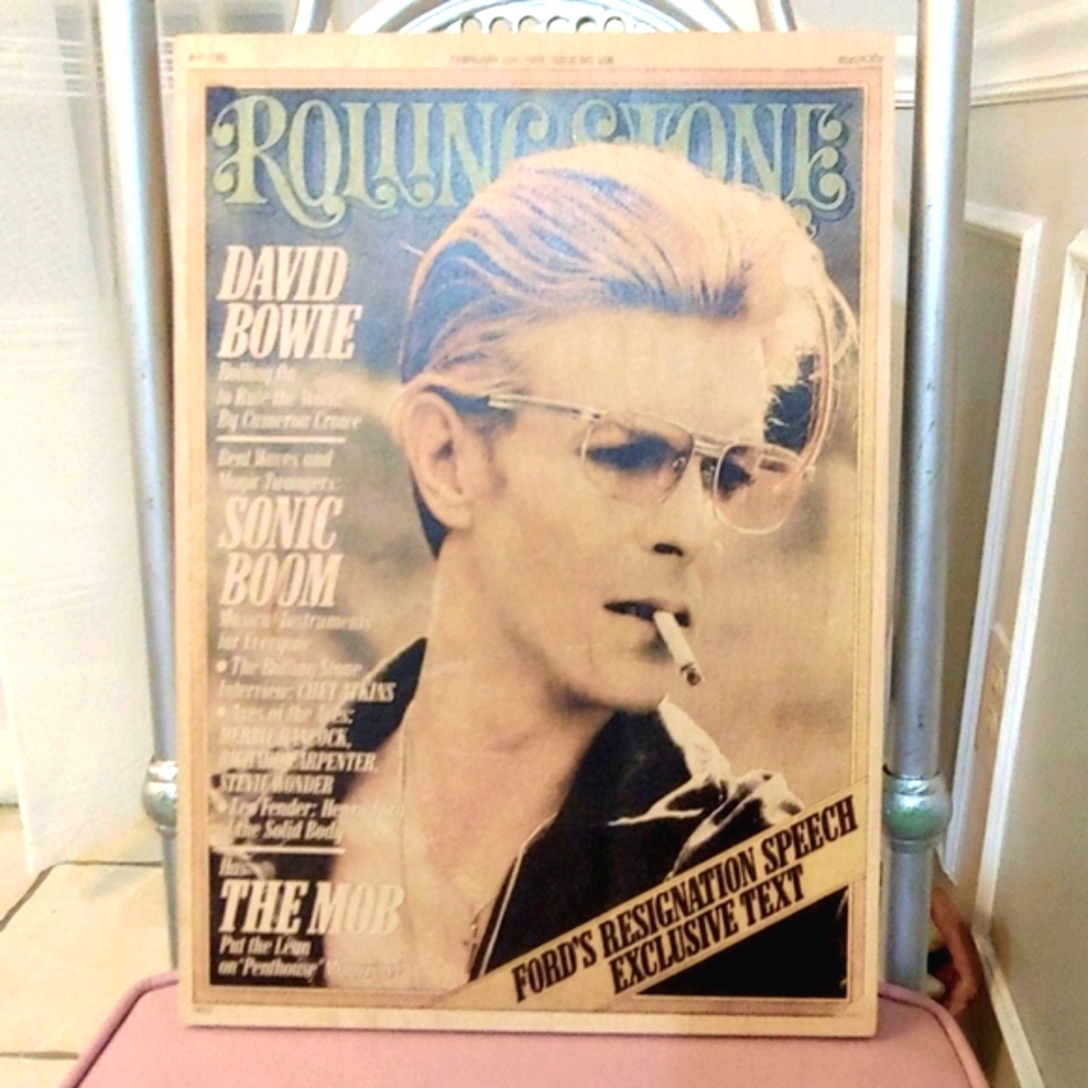 David Bowie Block Print